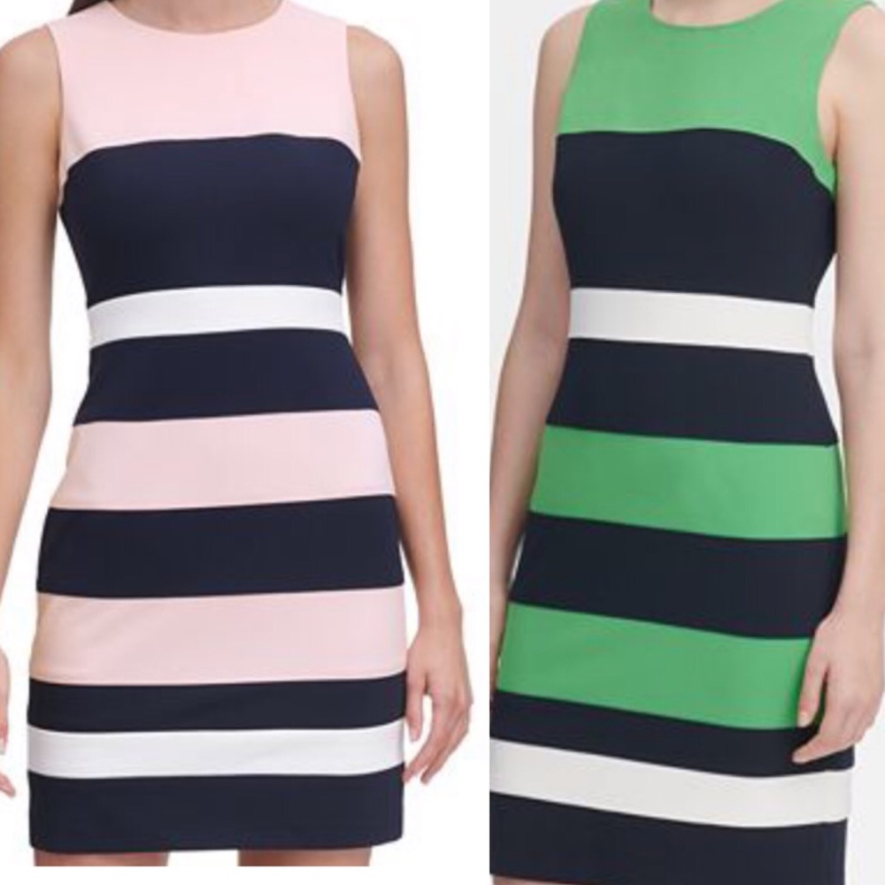 Two Tommy Hilfiger Colorblock Sheath dresses